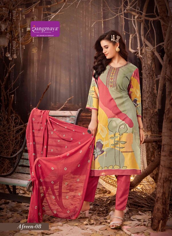 Rangmaya Afreen Rayon Digital Kurti Bottom With Dupatta Catalog Collection - Image 7