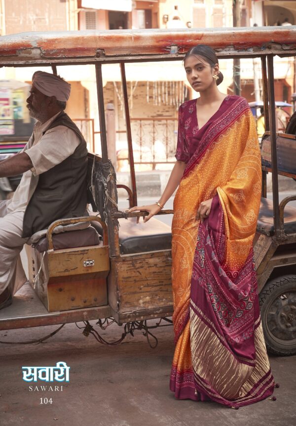Ressa Sawari Gajji Lagdi Fancy Printed Saree Catalog Collection - Image 4