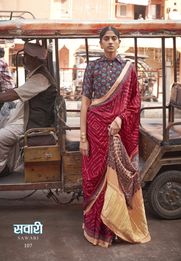 Ressa Sawari Gajji Lagdi Fancy Printed Saree Catalog Collection - Image 7