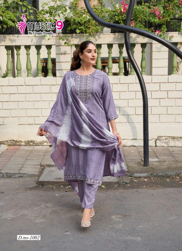 Mystic 9 Maya Vol 1 Rayon Dobby Kurti Bottom With Dupatta Catalog Collection - Image 5