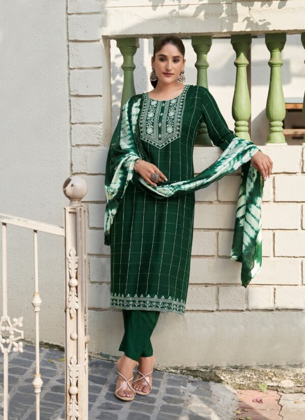 Mystic 9 Maya Vol 1 Rayon Dobby Kurti Bottom With Dupatta Catalog Collection - Image 6