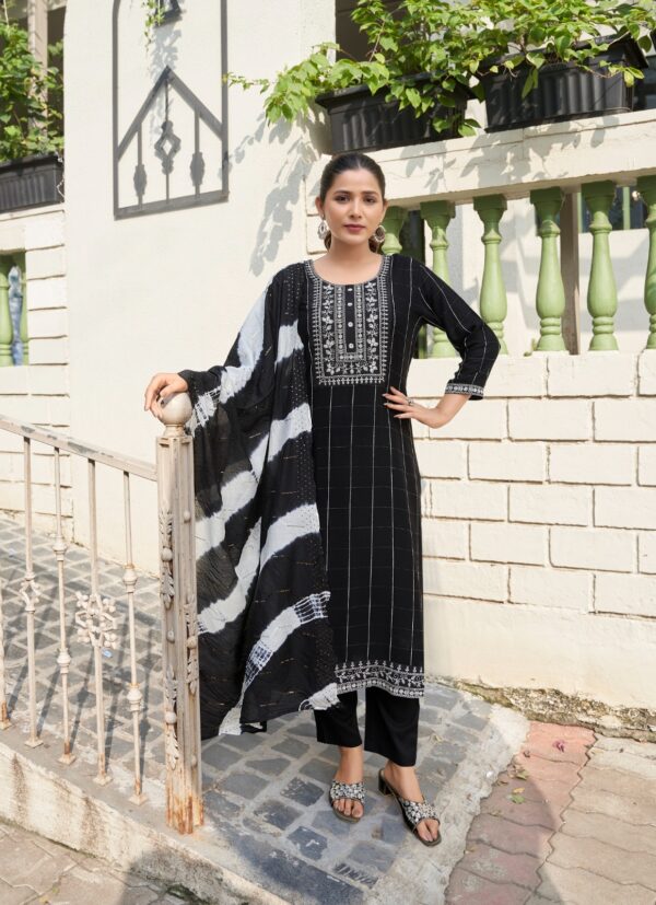 Mystic 9 Maya Vol 1 Rayon Dobby Kurti Bottom With Dupatta Catalog Collection - Image 9