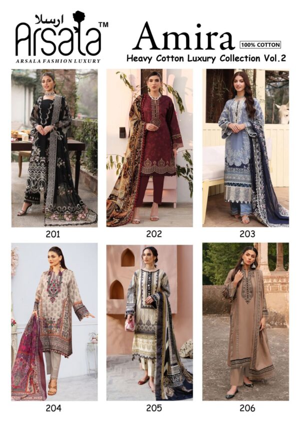 Arsala Amira Heavy Cotton Luxury Vol 2 Dress Material Catalog Collection - Image 8