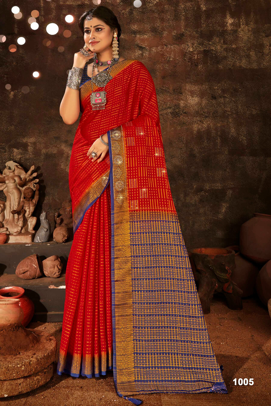 Saroj Nidhivan Jharkan Vol 1 Soft Crepe Silk Saree Catalog Collection - Image 2