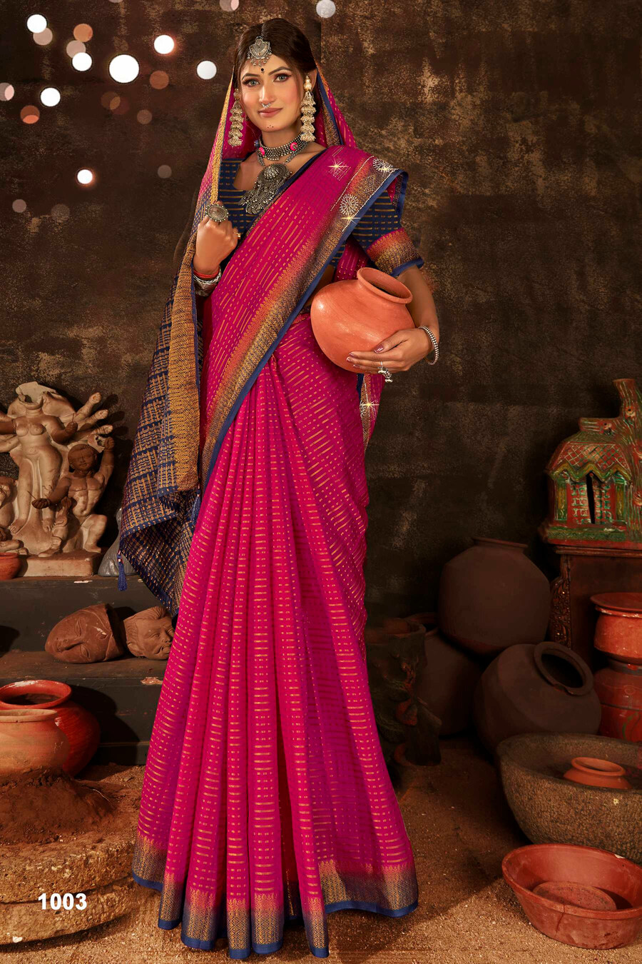 Saroj Nidhivan Jharkan Vol 1 Soft Crepe Silk Saree Catalog Collection - Image 6