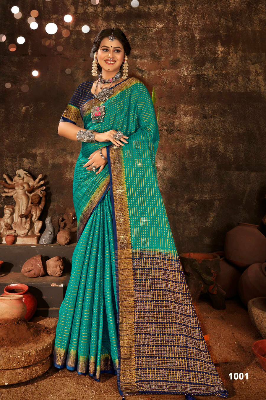 Saroj Nidhivan Jharkan Vol 1 Soft Crepe Silk Saree Catalog Collection - Image 7