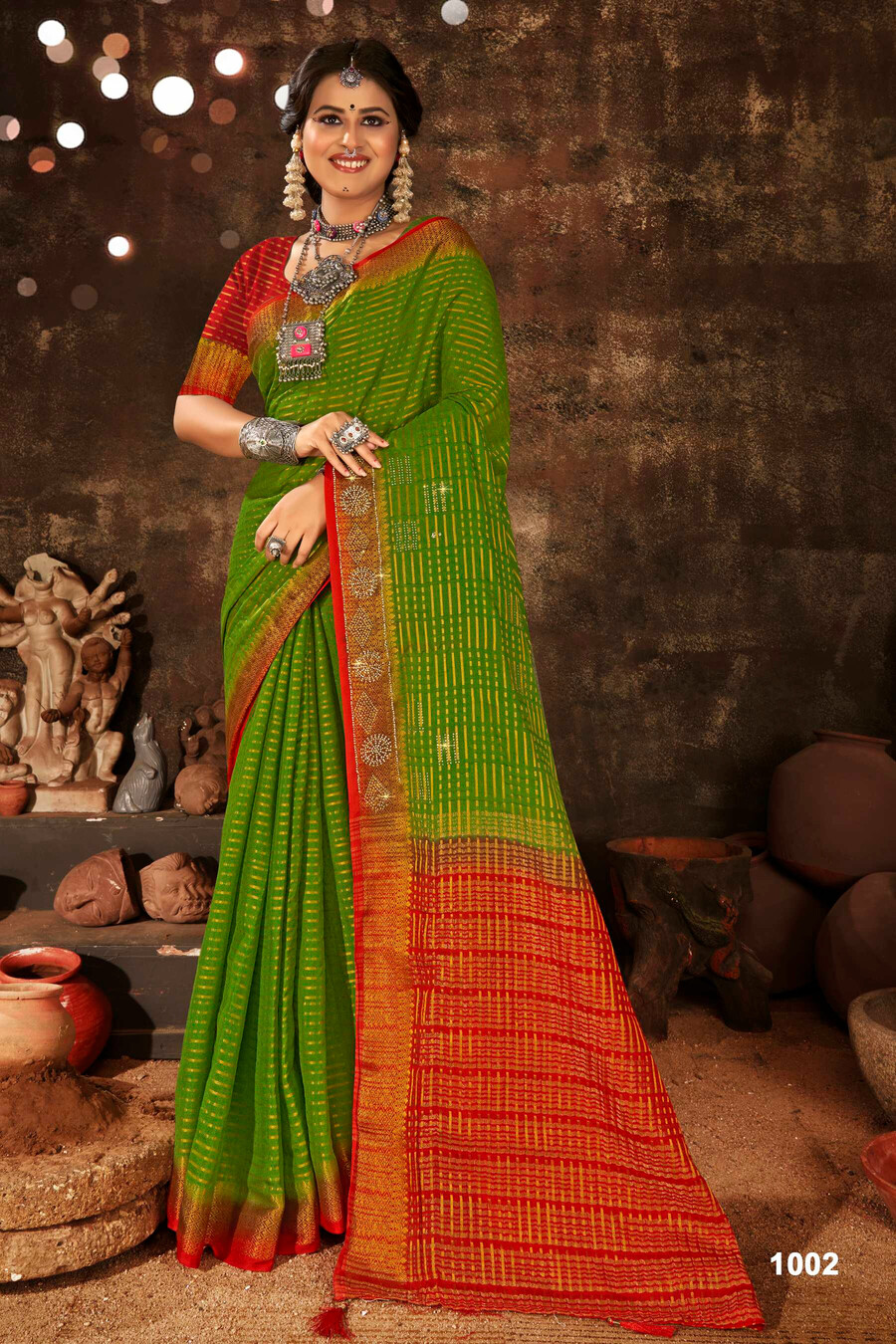 Saroj Nidhivan Jharkan Vol 1 Soft Crepe Silk Saree Catalog Collection - Image 4