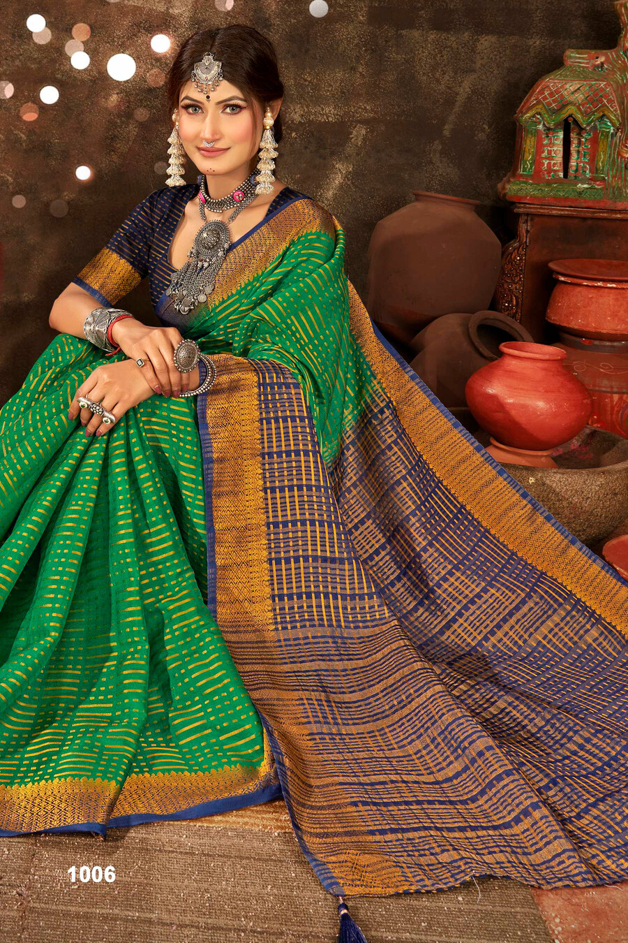 Saroj Nidhivan Jharkan Vol 1 Soft Crepe Silk Saree Catalog Collection - Image 3