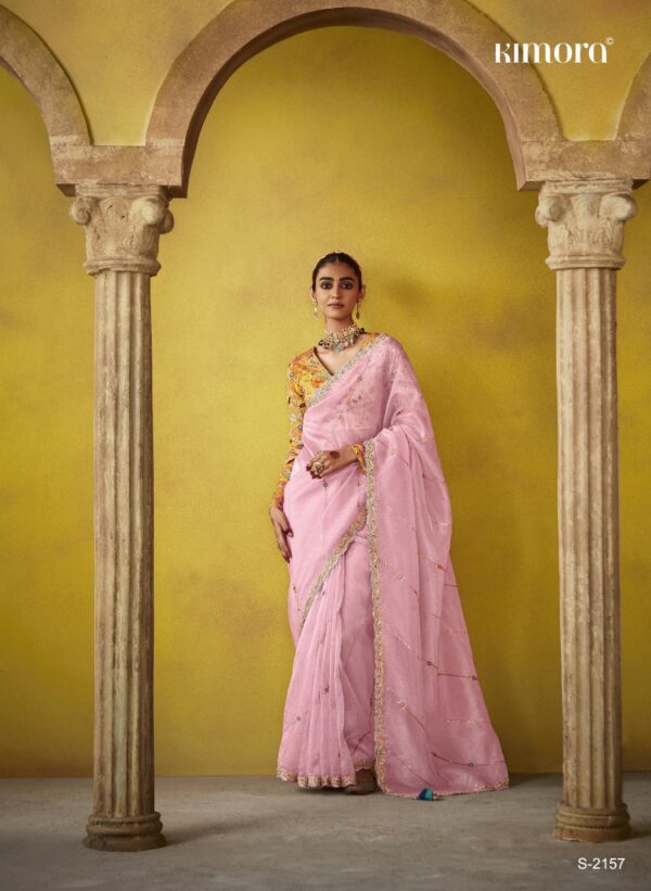 Kimora Divani Embroidered Designer Saree Catalog Collection - Image 4