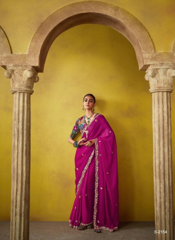 Kimora Divani Embroidered Designer Saree Catalog Collection - Image 5