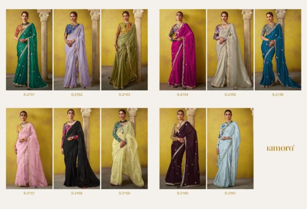 Kimora Divani Embroidered Designer Saree Catalog Collection - Image 14