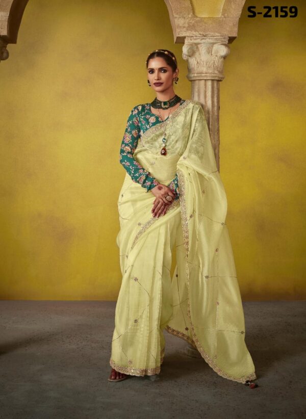 Kimora Divani Embroidered Designer Saree Catalog Collection - Image 9