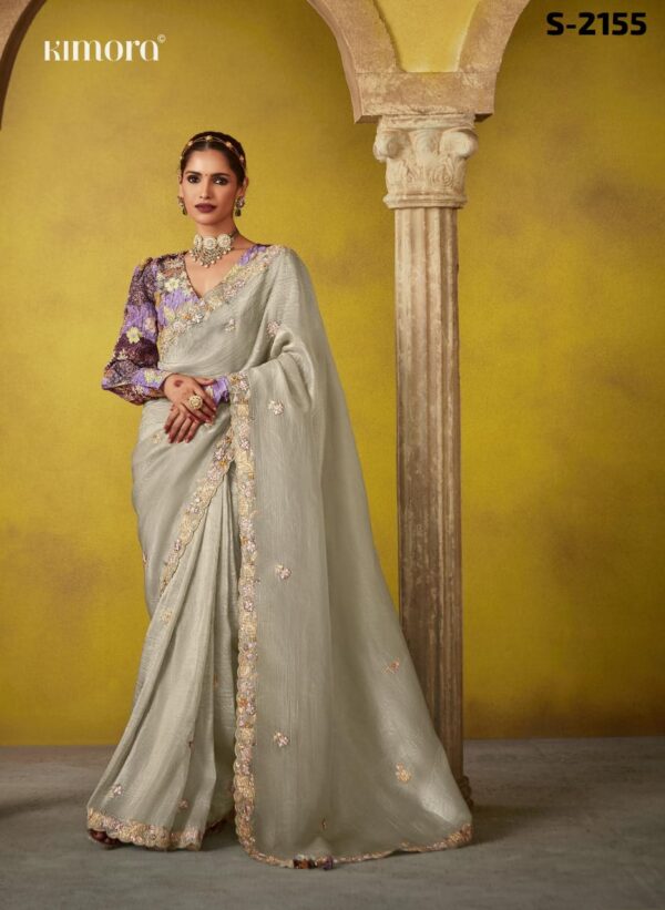 Kimora Divani Embroidered Designer Saree Catalog Collection - Image 10