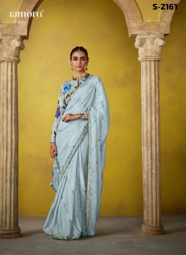 Kimora Divani Embroidered Designer Saree Catalog Collection - Image 2