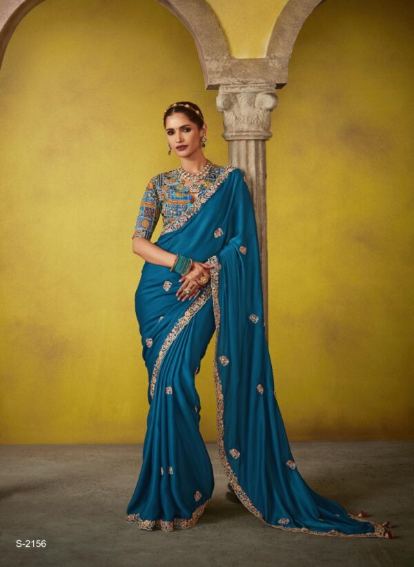 Kimora Divani Embroidered Designer Saree Catalog Collection - Image 3