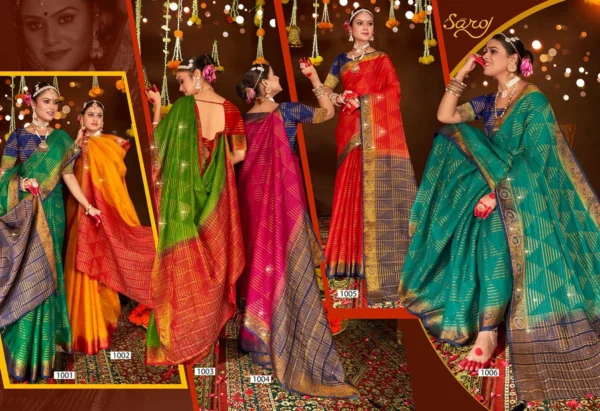 Saroj Nidhivan Jharkan Vol 2 Soft Crepe Silk Saree Catalog Collection - Image 8