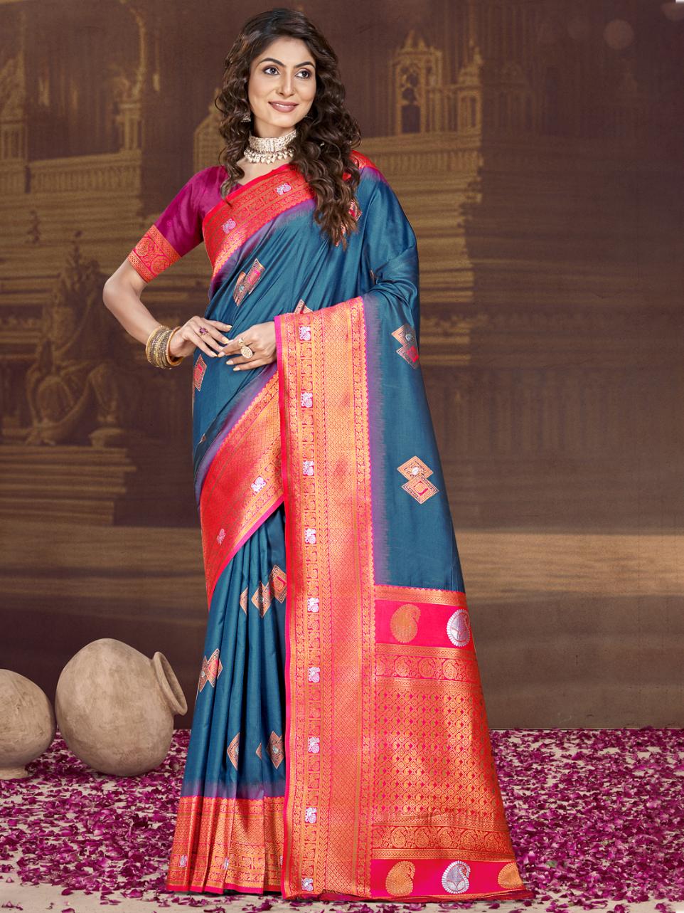 Bunawat Ocean Silk Vol 1 Wedding Wear Saree Catalog Collection Exporter - Image 7