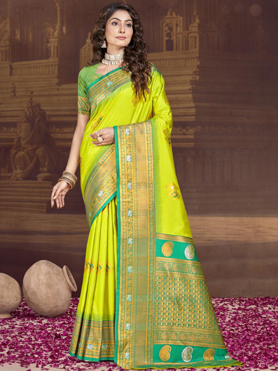 Bunawat Ocean Silk Vol 1 Wedding Wear Saree Catalog Collection Exporter - Image 9