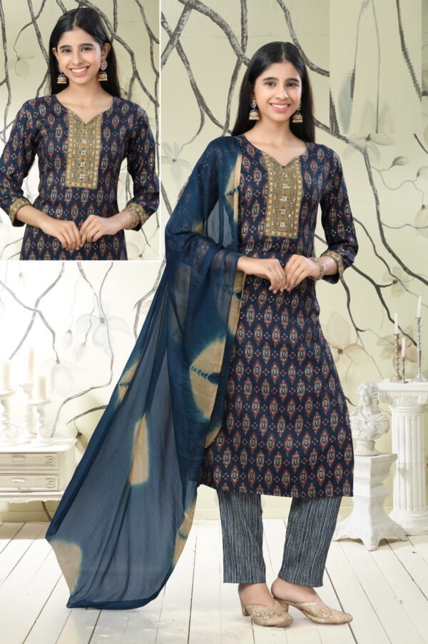 Maahika Pant Set 8747 Capsule Printed Top Bottom With Dupatta Catalog Collection - Image 2