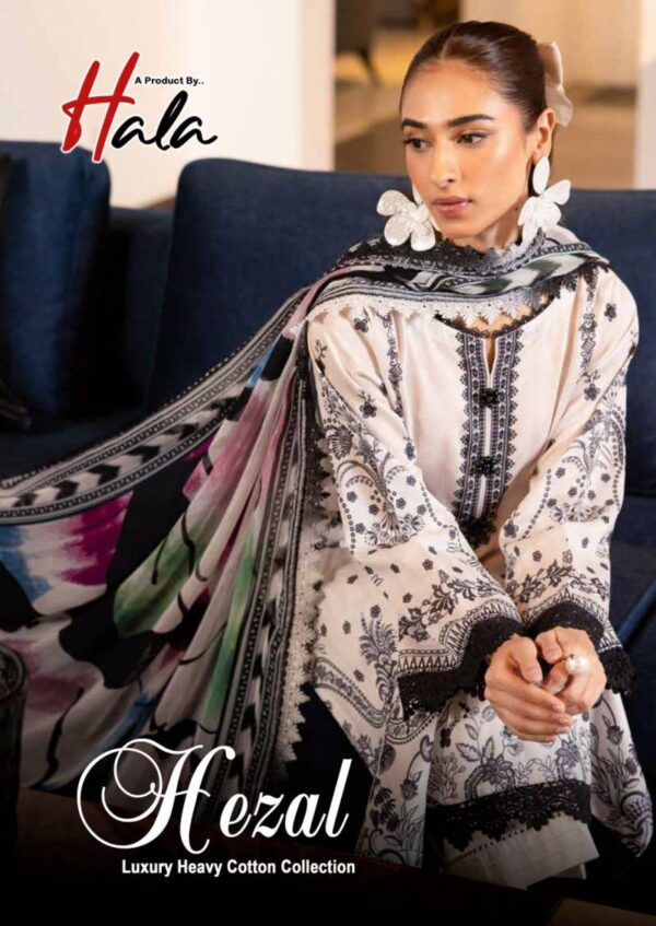 Hala Hezal Luxury Heavy Cotton Dress Material Catalog Collection Wholesaler