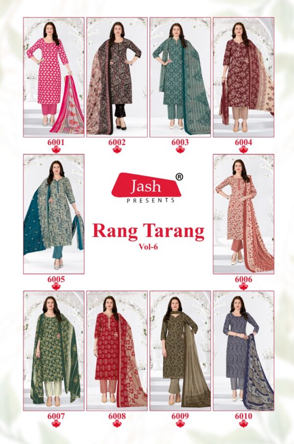 Jash Rang Tarang Vol 6 Cotton Dress Material Catalog Collection - Image 12