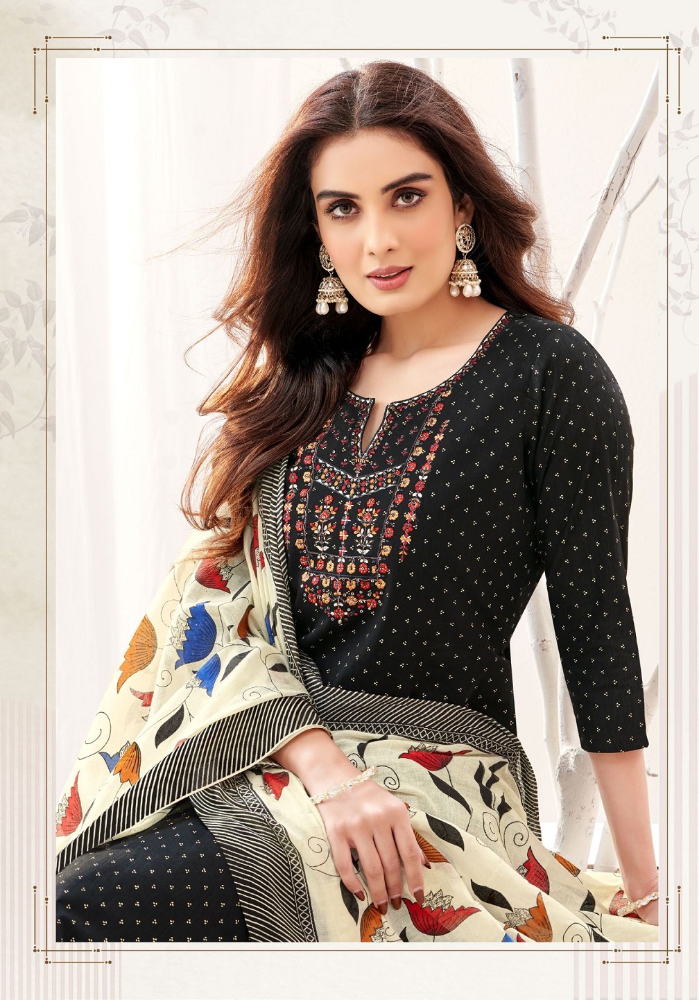 Kundan Pakeezah Vol 13 Ready Made Cotton Kurti Pant And Dupatta Catalog Collection Dealer - Image 7