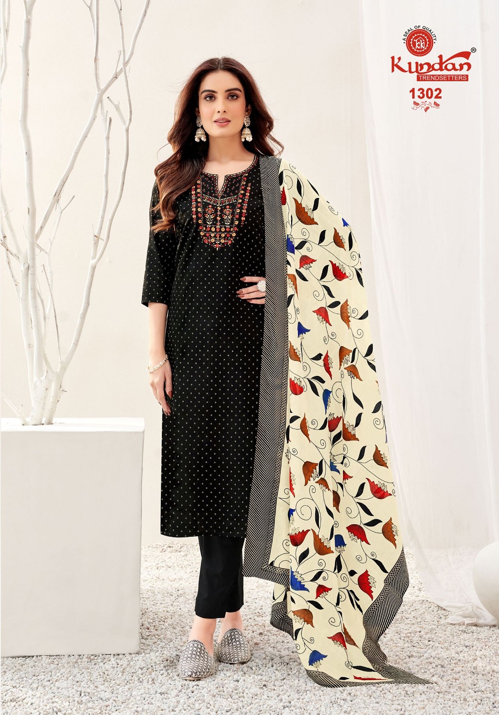 Kundan Pakeezah Vol 13 Ready Made Cotton Kurti Pant And Dupatta Catalog Collection Dealer - Image 9