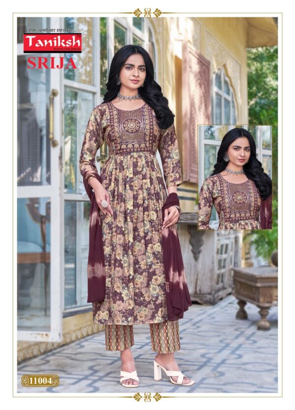 Taniksh Srija Vol 11 Rayon Printed Kurti Bottom With Dupatta Catalog Collection Wholesaler - Image 4