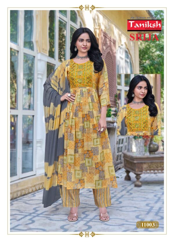 Taniksh Srija Vol 11 Rayon Printed Kurti Bottom With Dupatta Catalog Collection Wholesaler - Image 5