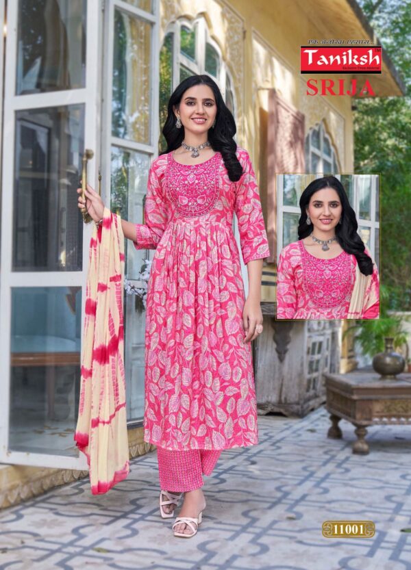 Taniksh Srija Vol 11 Rayon Printed Kurti Bottom With Dupatta Catalog Collection Wholesaler - Image 6