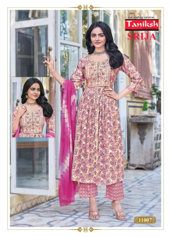 Taniksh Srija Vol 11 Rayon Printed Kurti Bottom With Dupatta Catalog Collection Wholesaler - Image 7
