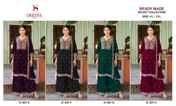 Deepsy D 631 Velvet Readymade Pakistani Suits Catalog Collection Supplier - Image 6