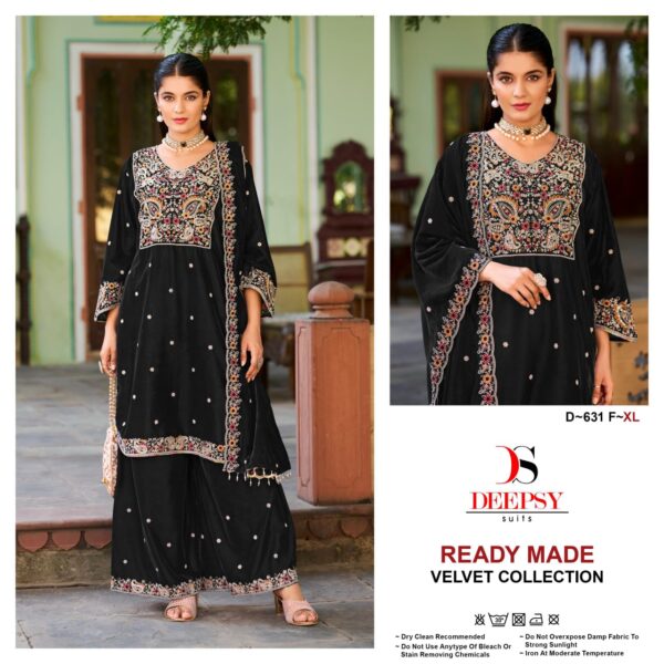 Deepsy D 631 Velvet Readymade Pakistani Suits Catalog Collection Supplier - Image 2