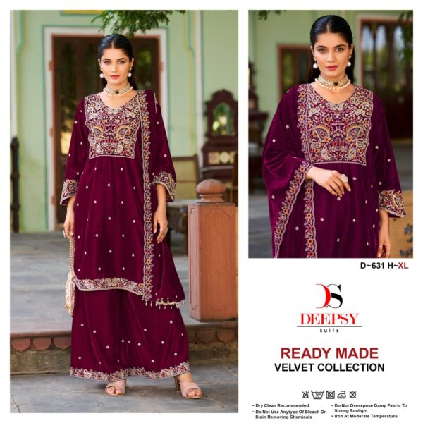 Deepsy D 631 Velvet Readymade Pakistani Suits Catalog Collection Supplier - Image 3