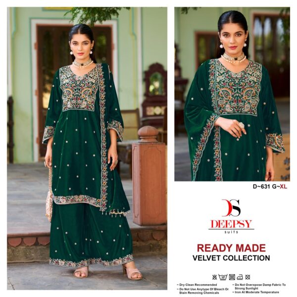 Deepsy D 631 Velvet Readymade Pakistani Suits Catalog Collection Supplier - Image 4