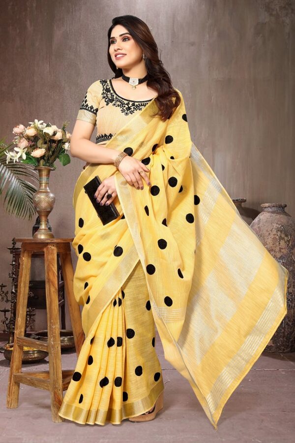 Blacklady 2 Embroidered Soft Cotton Silk Saree Catalog Collection Exporter - Image 4