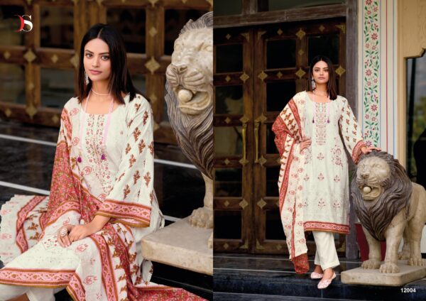 Deepsy Bin Saeed 12 Cotton Pakistani Salwar Kameez Catalog Collection Wholesaler - Image 3