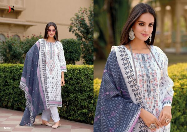 Deepsy Bin Saeed 12 Cotton Pakistani Salwar Kameez Catalog Collection Wholesaler - Image 4