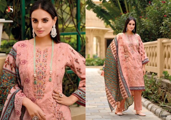 Deepsy Bin Saeed 12 Cotton Pakistani Salwar Kameez Catalog Collection Wholesaler - Image 5