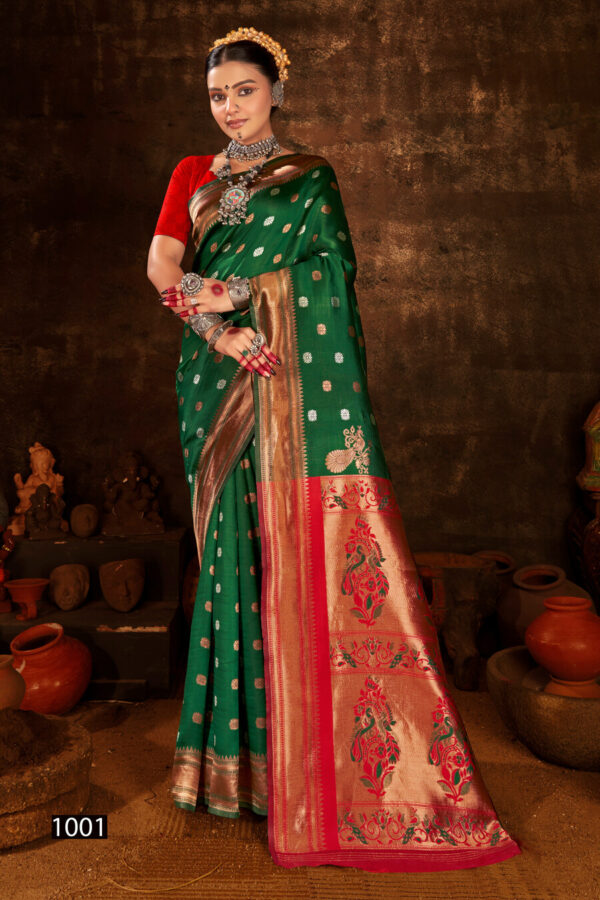 Saroj Morni Silk Vol 3 Beautiful Paithani Silk Saree Catalog Collection At Wholesale Rate - Image 6