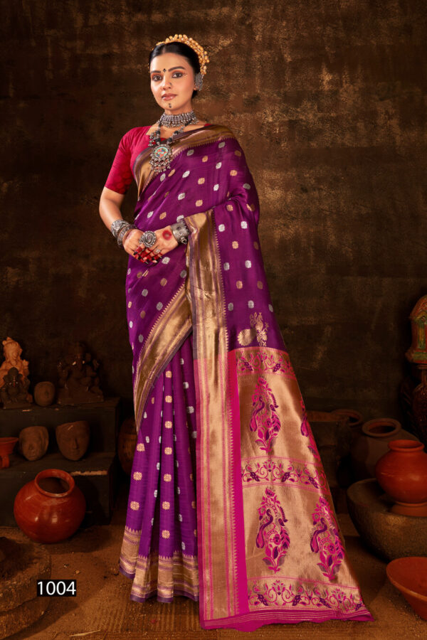 Saroj Morni Silk Vol 3 Beautiful Paithani Silk Saree Catalog Collection At Wholesale Rate - Image 3