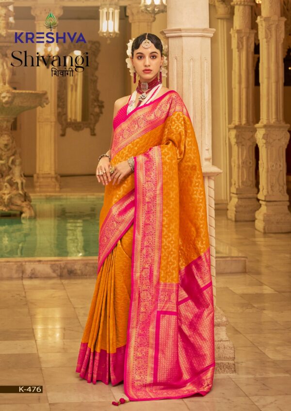Kreshva Shivangi Banarasi Pv Silk Saree Catalog Collection Exporter - Image 4