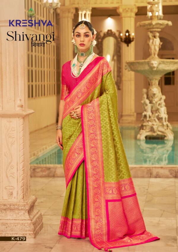 Kreshva Shivangi Banarasi Pv Silk Saree Catalog Collection Exporter - Image 7