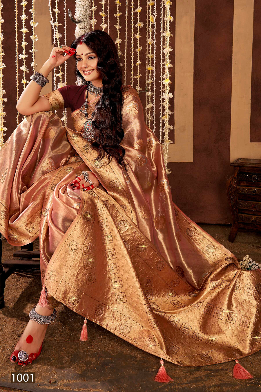 Saroj Satrani Tissue Jharkan Vol 1 Soft Tissue Saree Catalog Collection Supplier - Image 4