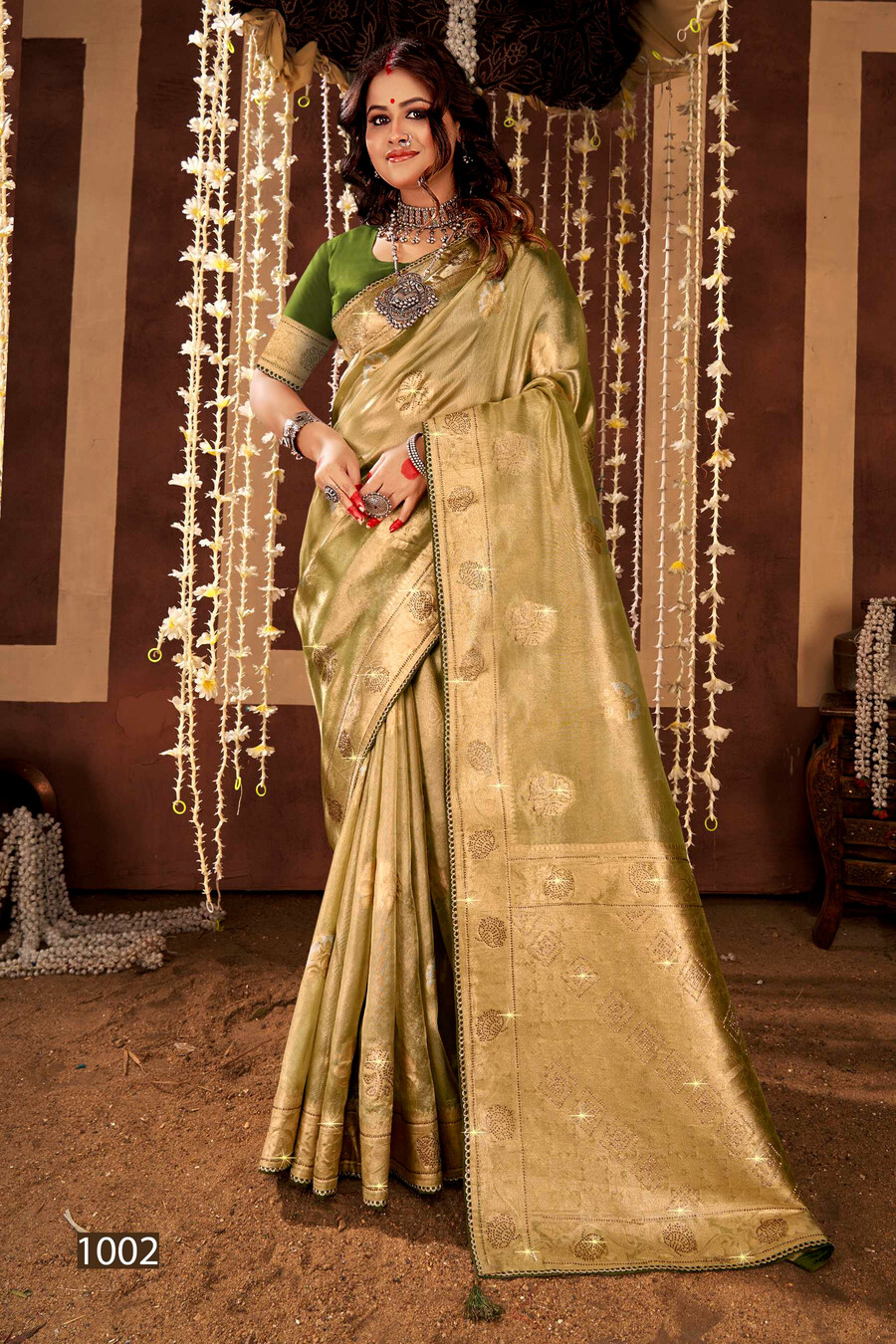 Saroj Satrani Tissue Jharkan Vol 1 Soft Tissue Saree Catalog Collection Supplier - Image 5