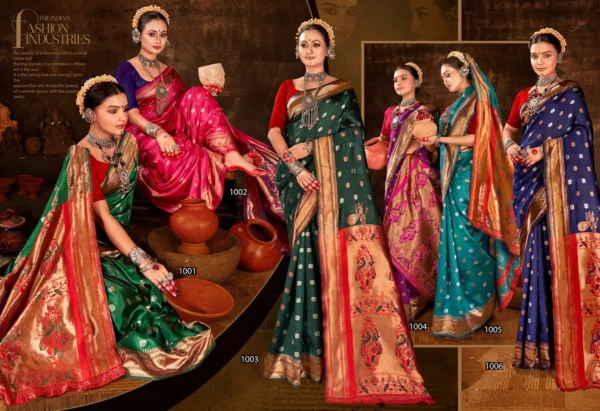 Saroj Morni Silk Vol 3 Beautiful Paithani Silk Saree Catalog Collection At Wholesale Rate - Image 8