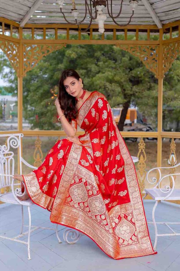 Kc 3064 Banarasi Satin Silk Festive Wear Saree Catalog Collection Wholesale Supplier - Image 7