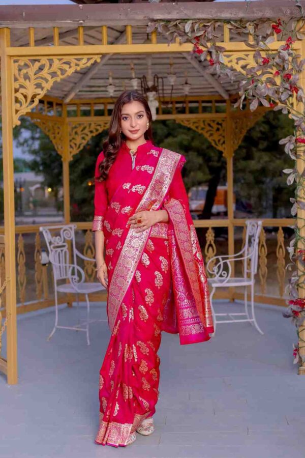 Kc 3064 Banarasi Satin Silk Festive Wear Saree Catalog Collection Wholesale Supplier - Image 3