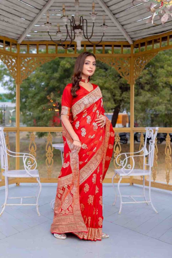 Kc 3064 Banarasi Satin Silk Festive Wear Saree Catalog Collection Wholesale Supplier - Image 4