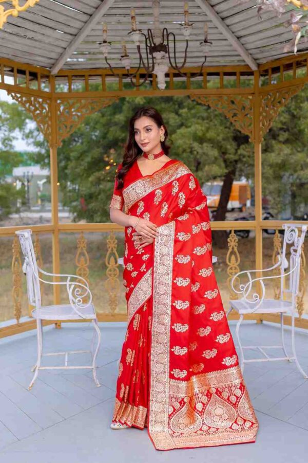 Kc 3064 Banarasi Satin Silk Festive Wear Saree Catalog Collection Wholesale Supplier - Image 5
